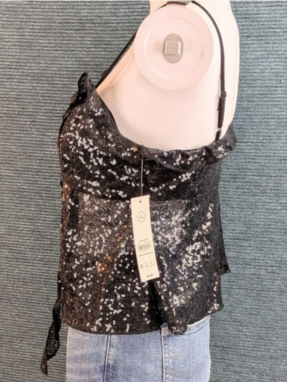 Sequin Ruffle Tie-Front Cami - Picture 7 of 16